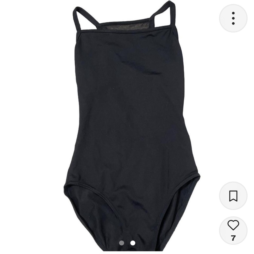 Capezio Elegant Black Leotard w/ Mesh Open Back